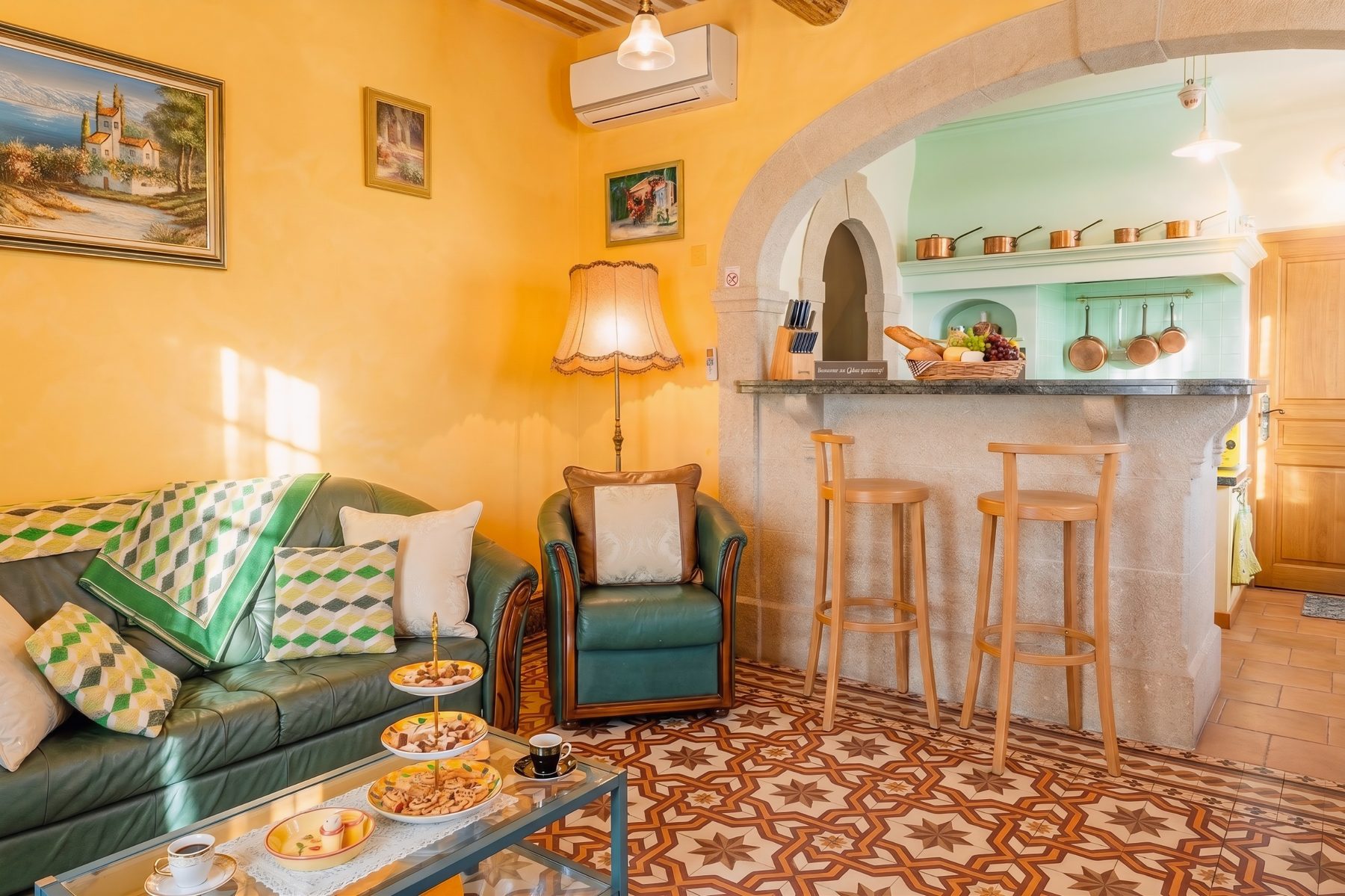 Salon relaxant du gîte de charme pour 4 personnes